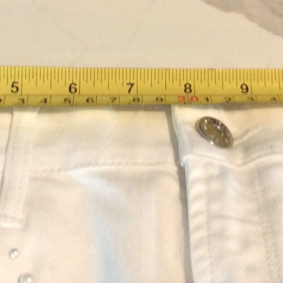 NWT Women’s White Denim with Pearls  Boyfriend Slim Straight-Leg Jeans - Picture 11 of 16